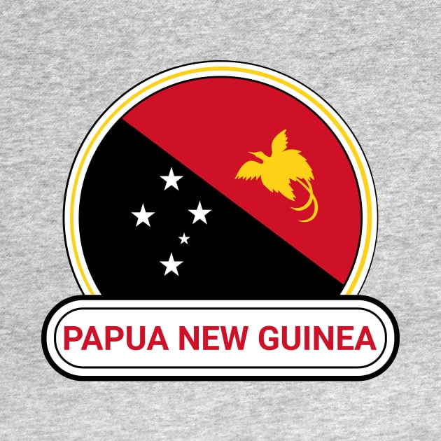 Papua New Guinea Country Badge - Papua New Guinea Flag by Yesteeyear